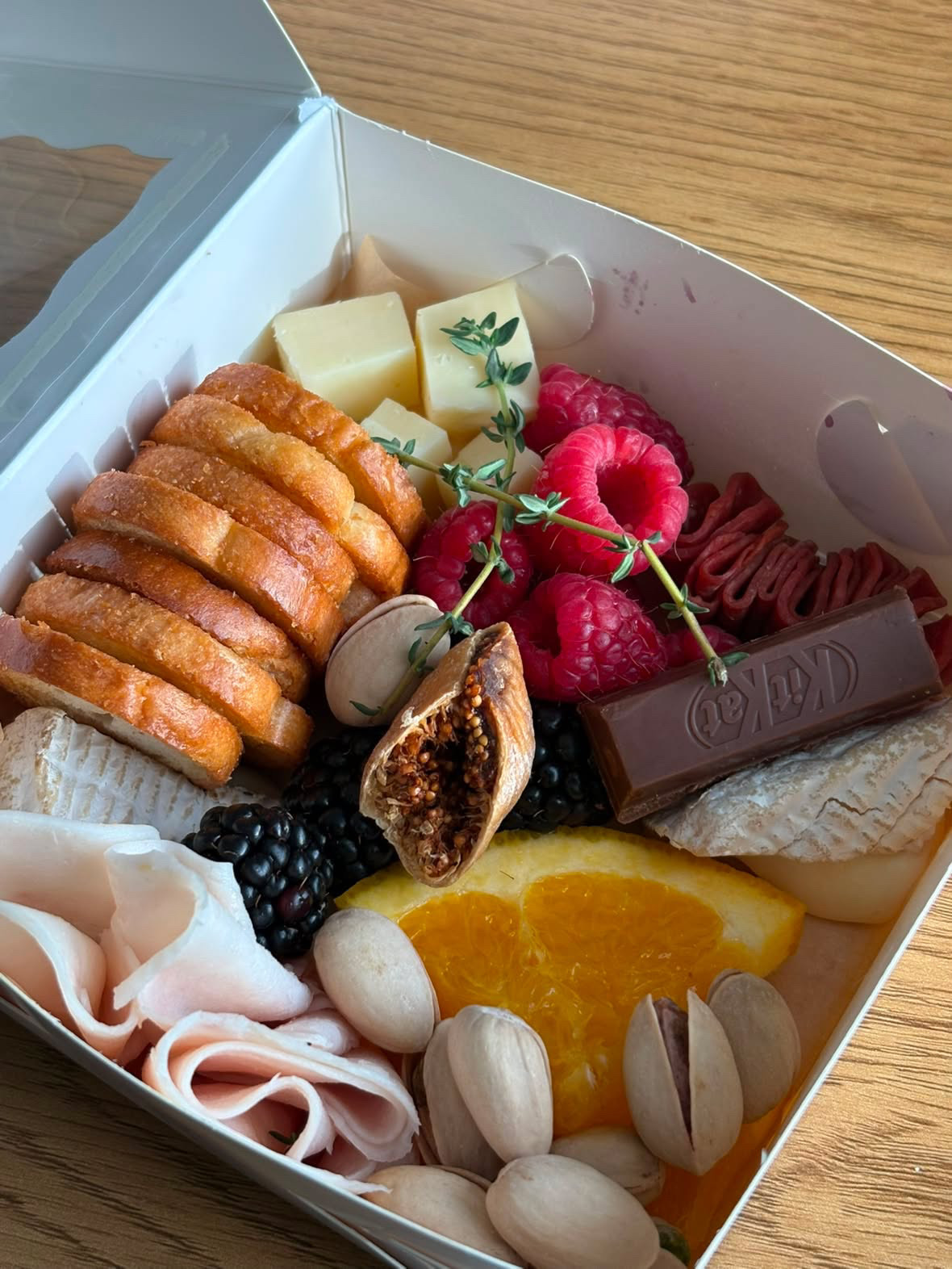 Mini Box — halal grazing box with artisan cheeses, cured meats, fresh fruit, nuts and crackers — Around the Board Ottawa